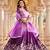Lavender Color Embroidery Sequence & Thred Work  Silk Lahenga Choli Set
