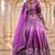 Lavender Color Embroidery Sequence & Thred Work  Silk Lahenga Choli Set
