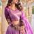 Lavender Color Embroidery Sequence & Thred Work  Silk Lahenga Choli Set