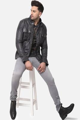 men's black premium lambskin leather jacket vintage inspired look premium 2