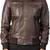 Qawach men's brown genuine leather jacket vintage bomber motorcycle jacket