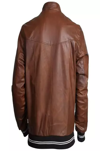 men's brown lambskin leather bomber jacket vintage inspired look premium