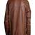 Qawach men's brown genuine leather jacket vintage bomber jacket