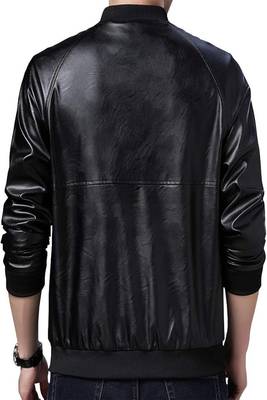 men's black lambskin leather bomber jacket vintage inspired look 2