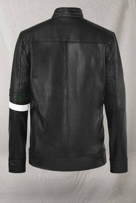 men's white lambskin leather jacket classic zip up style premium 2