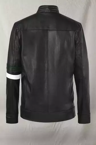 men's white lambskin leather jacket classic zip up style premium