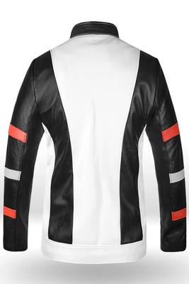 men's white lambskin leather biker jacket vintage inspired look premium 3