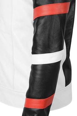 men's white lambskin leather biker jacket vintage inspired look premium 4