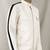 Qawach men's white with black strip genuine leather jacket lambskin vintage pocket