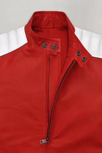 men's white premium lambskin leather jacket premium quilted design