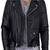 Qawach men's pure vintage black genuine leather lambskin jacket stylish