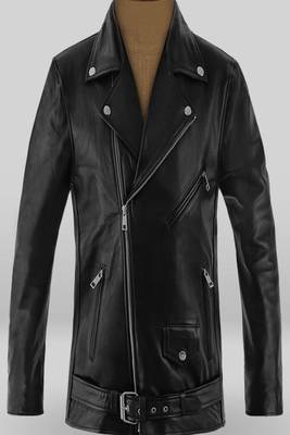 men's black premium lambskin leather jacket vintage inspired look exclusive 3