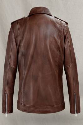 men's brown premium lambskin leather jacket vintage inspired look 2