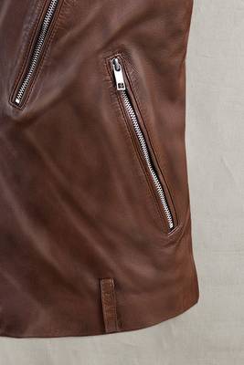 men's brown premium lambskin leather jacket vintage inspired look 4