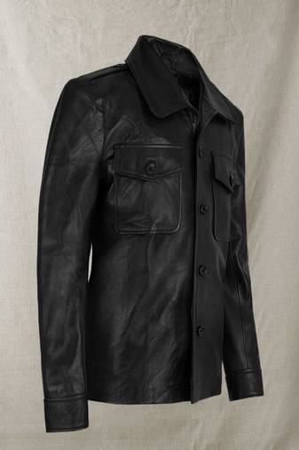 men's black premium lambskin leather jacket vintage inspired look modern