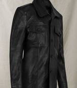 Qawach black men's pure vintage genuine leather lambskin stylish button jacket