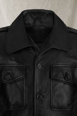 men's black premium lambskin leather jacket vintage inspired look modern 3