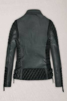 men's black premium lambskin leather jacket premium quilted design premium 2