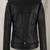 Qawach men's genuine black lambskin design leather zipper jacket
