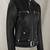 Qawach men's genuine black lambskin design leather zipper jacket