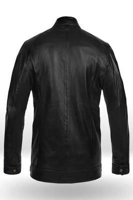 men's black lambskin leather jacket classic zip up style exclusive modern 2