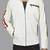 Qawach men's white genuine leather biker jacket lambskin red strip jacket