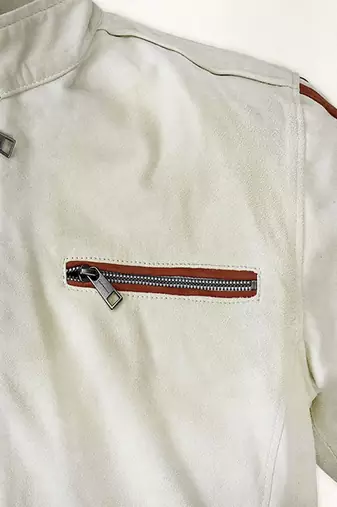 men's white lambskin leather biker jacket classic moto zip style refined