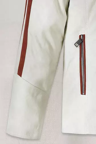 men's white lambskin leather biker jacket classic moto zip style refined