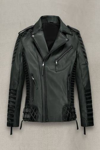 men's genuine lambskin leather biker jacket classic moto zip style authentic pro