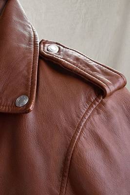 men's brown lambskin leather biker jacket classic moto zip style elite 4