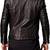 Qawach men's genuine black motorcycle biker jacket lambskin jacket