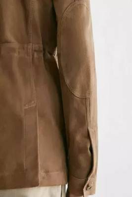men's brown premium suede leather jacket vintage inspired look 3