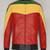 Qawach men's genuine red yellow green leather jacket rib collar vintage bomber