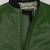 Qawach men's genuine green bomber leather jacket black rib collar vintage