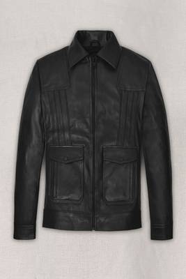 men's black premium lambskin leather jacket vintage inspired look stylish 1
