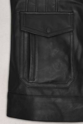 men's black premium lambskin leather jacket vintage inspired look stylish 3