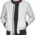 Qawach men's genuine lambskin leather white jacket rib collar vintage