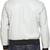 Qawach men's genuine lambskin leather white jacket rib collar vintage