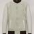 Qawach men's off white genuine lambskin leather jacket rib collar vintage