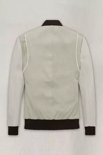 men's off white lambskin leather jacket vintage inspired look