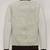Qawach men's off white genuine lambskin leather jacket rib collar vintage