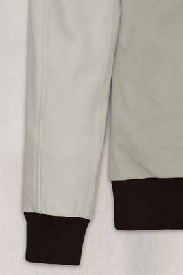 men's off white lambskin leather jacket vintage inspired look 4