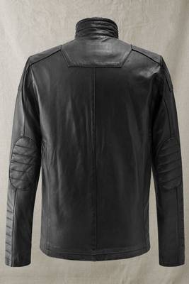 men's black lambskin cafe racer jacket premium quilted design exclusive 2