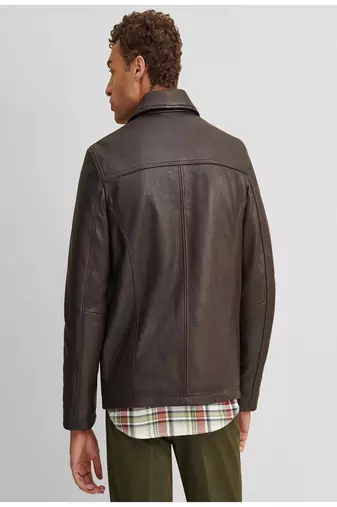 men's brown premium lambskin leather jacket vintage inspired look exclusive