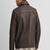 Qawach men's vintage brown genuine lambskin leather jacket