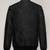 Qawach men's genuine black bomber leather jacket vintage black rib collar