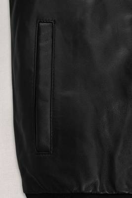 men's black lambskin leather bomber jacket vintage inspired look exclusive 3