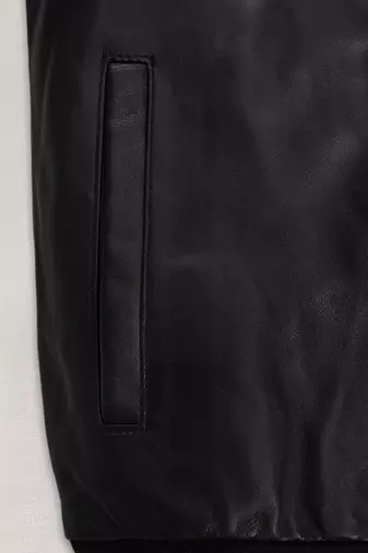 men's black lambskin leather bomber jacket vintage inspired look exclusive