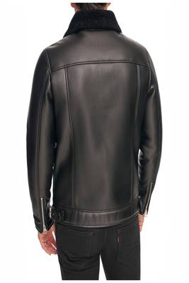 men's black lambskin leather biker jacket vintage inspired look 2