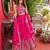 Rani Pink Color Embroidery Sequence with Thared Work Silk Lahenga Choli Set